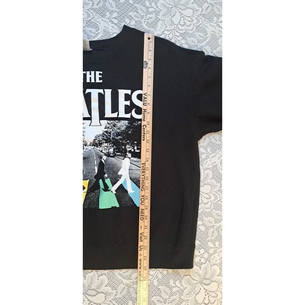 Beatles Sweatshirt‎ Abbey Road XXL Black Classic Rock Pullover Album Cover Pic